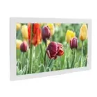 Digital Photo Frame 19in Screen White Music Clock Calendar Functions Pictu Kit