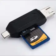 Mini Portable 2-in-1 OTG USB 2.0 Micro SD TF T-Flash Memory Card Reader Adapter