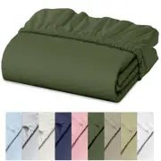 100% Cotton King Fitted Sheet Only - Crispy Cooling Percale - Breathable & Du...