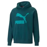 在飛比找momo購物網優惠-【PUMA】流行系列 Classics 湖水綠 帽T 長袖 