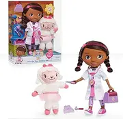 Just Play Doc McStuffins Large Doc with Feature Lambie Plush Dolls(Docmcstuffins), Ages 3 Up, 13.5 inches