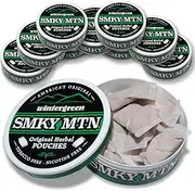Smokey Mountain Pouches - Wintergreen - 10-Can Box - Nicotine-Free and Tobacco-Free Herbal Snuff - Great Tasting & Refreshing Chewing Tobacco Alternative