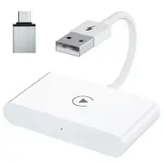 Wireless CarPlay Adapter,CarPlay Dongle for OEM Wired CarPlay Cars,Convert Wired to Wireless CarPlay,Support Online Update Plug & Play Easy Use Fit for Cars from 2015 & iPhone (White)