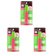 3x Maybelline 10ml Mascara Great Lash Big Brush Eyelashes Mask Blackest BLK 130