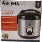 Aroma Stainless Steele 8 Cup Non-Stick Rice Cooker ARC904SB–New Open Box Return