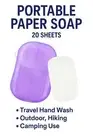 Portable Paper Soap 20 Sheets | Travel Hand Wash, Outdoor, Hiking, Camping Use