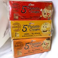 在飛比找蝦皮購物優惠-印尼 Five 洋芋薄脆餅 一盒30小包 原味 BBQ 薄片
