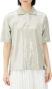 DOUBLE STANDARD CLOTHING(ダブルスタンダードクロージング) Sov. 0308-550-241 Women's Sequin Polo Shirt, Beige