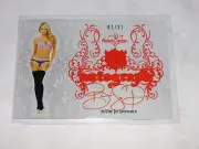 2015 Benchwarmer BILLIE JO POWERS Sin City #14 Orange Auto SP/21 Ms Swimsuit USA