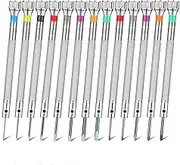 13 Pieces Micro Precision Watch Screwdriver Set Small Screwdriver Kit 0.6-2 mm Tool for Watch Eyeglasses Jewelry Work Electronics Repair(flat and cross head)