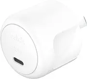 Belkin BoostCharge 20W Cubic Wall Charger, USB-C Power Delivery Fast Charging for Apple iPhone 15, 15 Plus, 15 Pro, 15 Pro Max, 14, 14 Pro, 14 Pro Max, Samsung Galaxy S24, iPad, AirPods & More - White