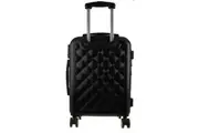 Pierre Cardin Durable Hard Shell 4 Wheel Suitcase - Medium Black Expandable