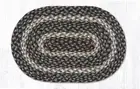 Multicolor Tan Black Brown 10"x15" Oval Placemat, Braided Jute Table Mat MS-770