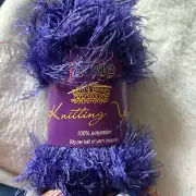 Jackie Knitting Yarn Purple . 50g Per Skein