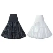 Women Vintage Petticoat Skirt Crinoline Shiny Tulle Mesh Underskirt