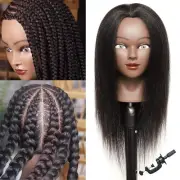 Mannequin Head with Human Hair for Braiding 100% Real Hair Mannequin Head Cosmet