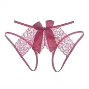[AYTDNEHGK] 100kg Sexy G-String Lingerie Elastic Lace Panties Transparent Crotchless Briefs Women Plus Size Erotic Thongs