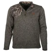 Mossy Oak Gamekeeper Men's Wing Shooter Fleece Quarter Zip Fleece Pullover