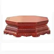 Octagonal Rosewood Base Stand Plant Display Craft Pedestal Indoor Bonsai(Large)