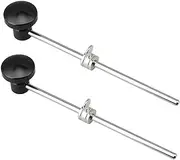 2X Bass Drum Beater Kick Aluminum Drum Foot Pedal Beater with Silicone for Drum Part Percussion Instrument (Black)