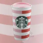 STARBUCKS 台灣星巴克 2017 BAN.DO DW雙色條紋 雙層馬克杯 12OZ 雙層杯 限量聯名商品夏日海灘