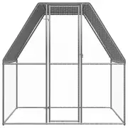 Andala Pets Chicken Cage Silver and Grey 2x2x2 m