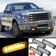4X 6 LED Amber/Yellow Emergency Hazard Warning Strobe Beacon Caution Light Bar08