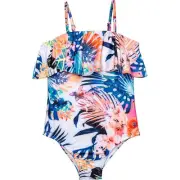 Raisins Girl's 7 1 Pc La Playa One Piece Swimsuit Tropical Floral Hawaii