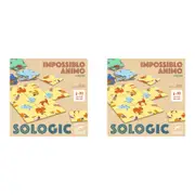 8pc Djeco Impossible Animal Puzzle Challenges Board Game Logic Play Set 6y+