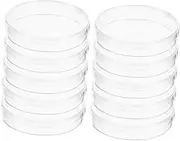 Operitacx 10pcs Plastic Petri Dishes Agar Lid Laboratory Experiment Classroom Teaching Supplies