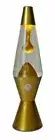Lava Lamp Gold metal Base Clear Liquid/Gold Lava Table Lamp