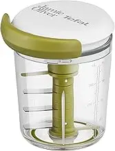 Tefal Jamie Oliver, Chop & Shaker, Manual Food Chopper & Mixer Shaker, Stainless Steel Blades, Spillproof Lid, Vegetables, Onions, Herbs, Nuts, Salsas, Dressings, Sauces, K1644144, White & Green