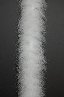 MARABOU FEATHER BOA 22 Grams - WHITE 2 Yards; Dress/Bridal/Art/Costume 72"