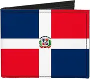 [Buckle-Down] Canvas Bi-fold Wallet-Dominican Republic Flag
