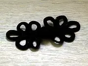 Minerva Crafts Chinese Button Frog Fasteners Black - Each