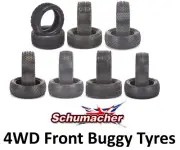 RC Buggy Tyres 1/10 Scale 4WD Dart Cactus Fusion Honeycomb Schumacher - Front