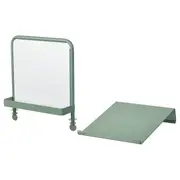 RELATERA writing board+whiteboard, set of 2, light grey-green