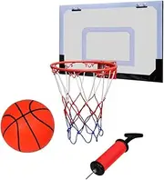 vidaXL Mini Indoor Basketball Hoop Set - Portable and Detachable Kit with Ball, Pump, Backboard, Rim and Net - Suitable for Office, Dorm, and Patio