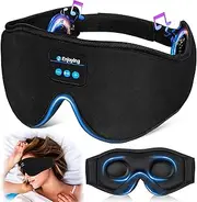 GLOBAL TECH Sleep Mask with Bluetooth Headphones, Wireless Bluetooth Sleep Mask Headphones 3D Music Eye Mask for Sleeping, Sleeping Headphones for Side Sleepers Meditation Gifts Gadgets for Men Women