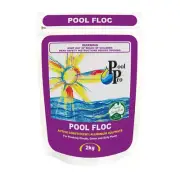 Pool Pro Floc or Floculant. Power Clarifier Granules. 2 kg Clean a cloudy pool.