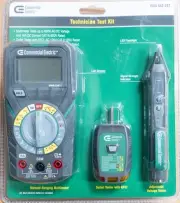 COMMERCIAL ELECTRIC Multimeter Voltage Tester & Outlet Tester w/ GFCI Combo Pack