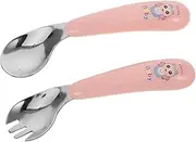 Mikinona Mini Spoons Set for Toddlers Baby Feeder Utensils Curved Spoon Fork Baby Cutlery Set Dishwasher Safe Toddler Dinnerware