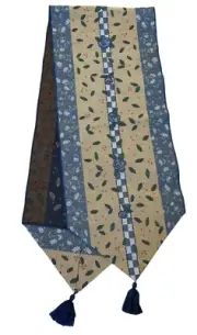 NEW Kohl’s French Country Tapestry Table Runner 13”x72” Blue Floral Made In USA