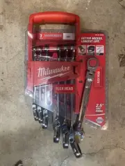MILWAUKEE 48-22-9529 7pc Metric Flex Head Ratcheting Combination Wrench Set