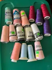 Lot of 17 Talon American Overlock SureLock Thread New & Used VTG