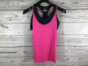 Adidas Womens Fuchsia Navy Climalite Advantage Bra Tank Combo Size Sz Small NWT