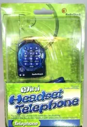 Vintage RadioShack Mini Headset Telephone - Blue ~~New in Box~~