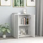 White Sideboard Home Furniture 2 Door Side Cabinet Cupboard Storage Organizer