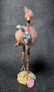 Rare Vintage Pink Kahuna Tickle Pink Flamingo Figure 12" Tall