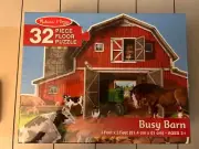NEW Melissa & Doug 32 Piece Floor Puzzle Busy Barn 3’ x 2’